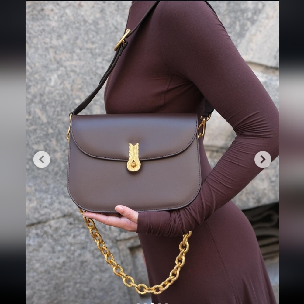 Amato Daniele CACCIATORA Shoulder Bag 24K Gold Plated Hardware